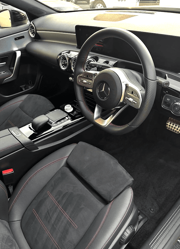 Mercedes interior and steering wheel