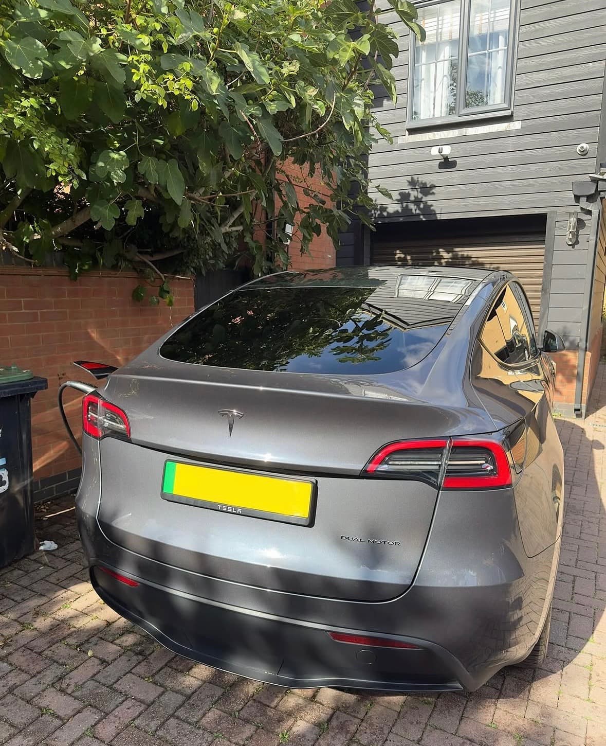 Grey Tesla Model 3 rear